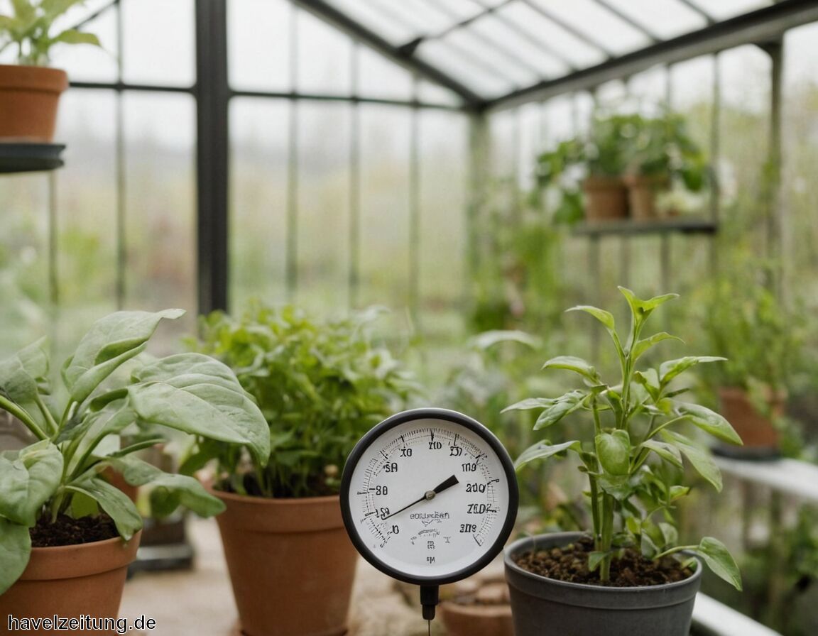 Temperatur regelmäßig kontrollieren - Gewächshaus Tipps für Anfänger - So gelingt der Start