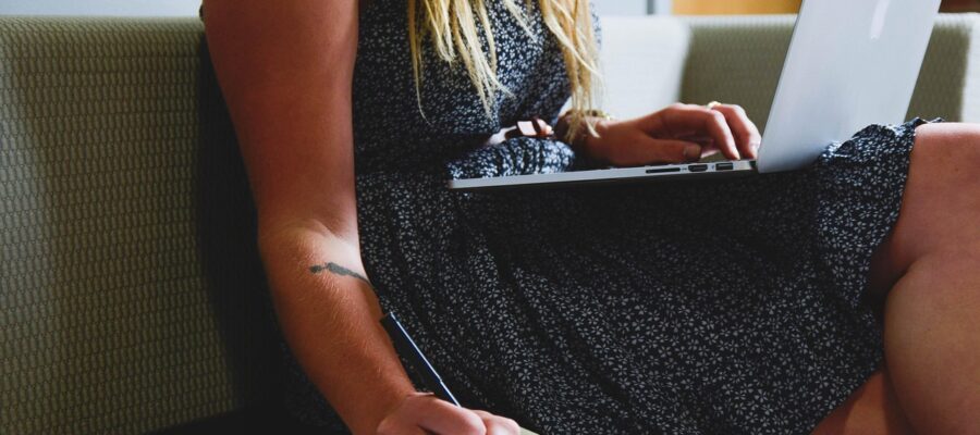 entrepreneur, startup, woman, macbook, laptop, planning, business, businesswoman, young, working, freelance, freelancer, notepad, notebook, sitting, couch, write, writing, work from home, entrepreneur, laptop, planning, writing, writing, writing, writing, writing