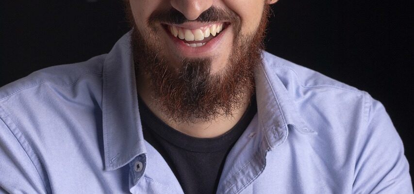 laughing, smiling, looking to the side, man, beard, bearded, shirt, looking, big nose, skinny, person, big nose, big nose, big nose, big nose, big nose