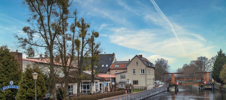 zehdenick, havel canal, germany, brandenburg, cityscape