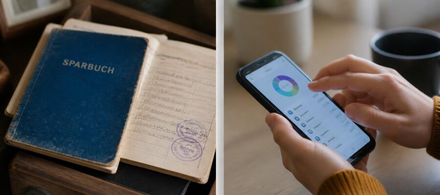 Vom Sparbuch zum Wallet: wie sich Sparen in zwei Generationen verändert hat